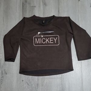 Mickey Mouse Brown Long Sleeve Shirt